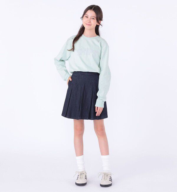 SHIPS KIDS「 【WEB限定】SHIPS KIDS:100～160cm / SHIPS ラウンド プリント ロゴ ロングスリーブ Tシャツ」|Tシャツ・カットソー|