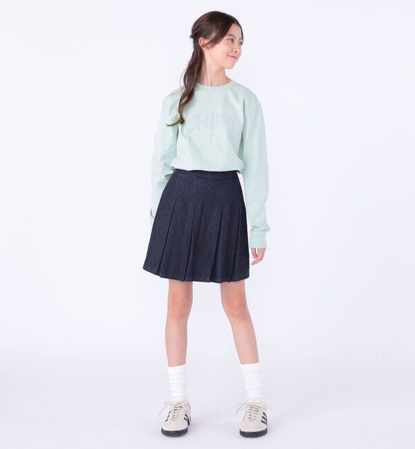 SHIPS KIDS「 【WEB限定】SHIPS KIDS:100～160cm / SHIPS ラウンド プリント ロゴ ロングスリーブ Tシャツ」|Tシャツ・カットソー|