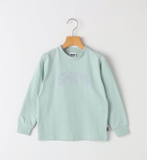 SHIPS KIDS「 【WEB限定】SHIPS KIDS:100～160cm / SHIPS ラウンド プリント ロゴ ロングスリーブ Tシャツ」|Tシャツ・カットソー|