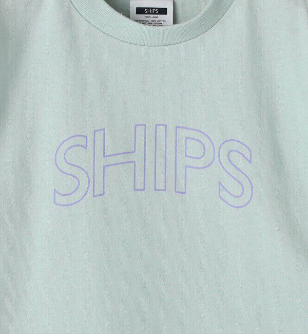 SHIPS KIDS「 【WEB限定】SHIPS KIDS:100～160cm / SHIPS ラウンド プリント ロゴ ロングスリーブ Tシャツ」|Tシャツ・カットソー|