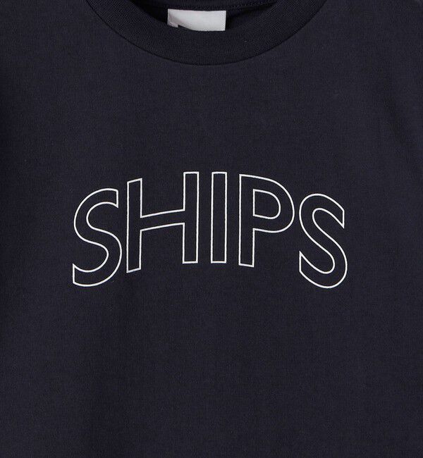SHIPS KIDS「 【WEB限定】SHIPS KIDS:100～160cm / SHIPS ラウンド プリント ロゴ ロングスリーブ Tシャツ」|Tシャツ・カットソー|