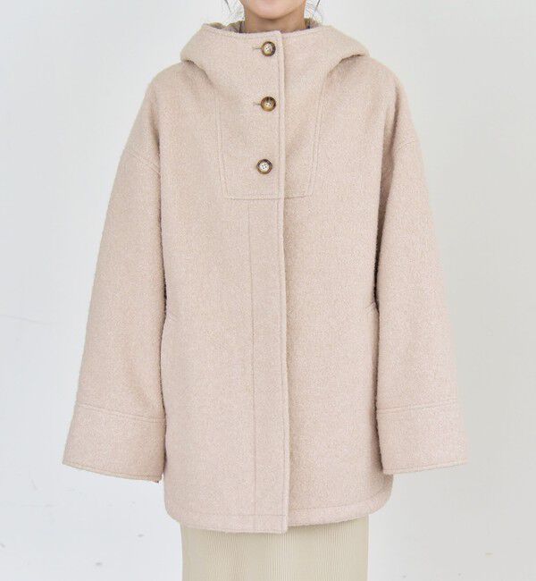quaranciel「quaranciel: スタンドカラー フーデット ミディ コート」|その他|