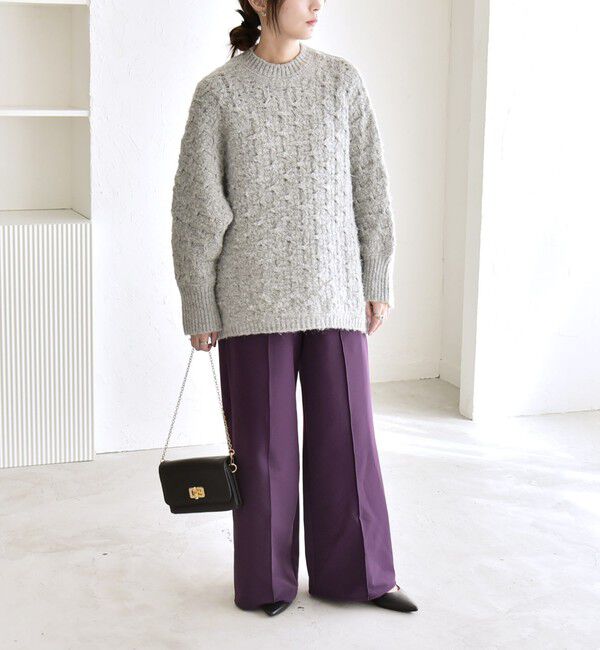 quaranciel「quaranciel:〈洗濯機可能〉ピンタック ウォーム ワイド パンツ」|その他|