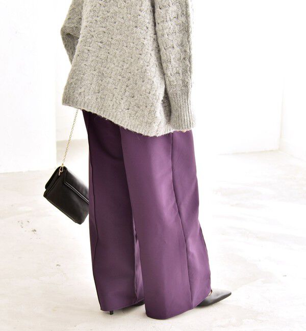 quaranciel「quaranciel:〈洗濯機可能〉ピンタック ウォーム ワイド パンツ」|その他|