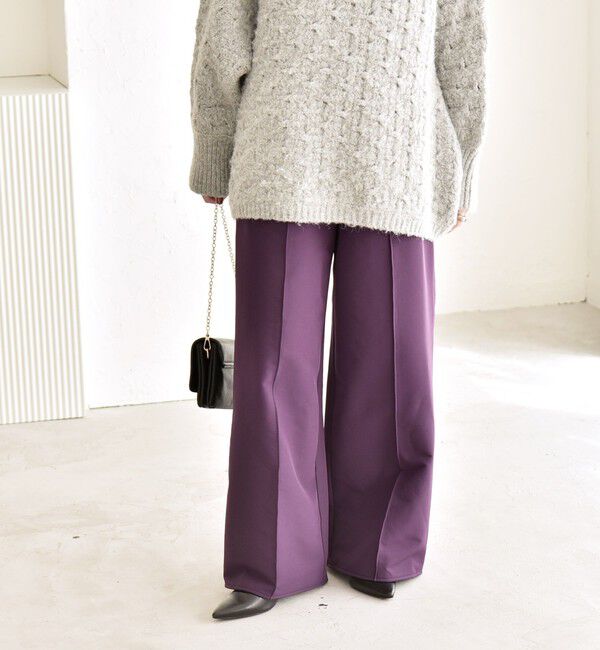 quaranciel「quaranciel:〈洗濯機可能〉ピンタック ウォーム ワイド パンツ」|その他|