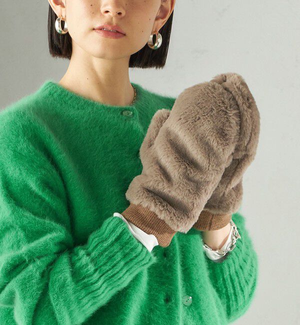 SHIPS for women「フェイク ファー ミトン」|手袋|