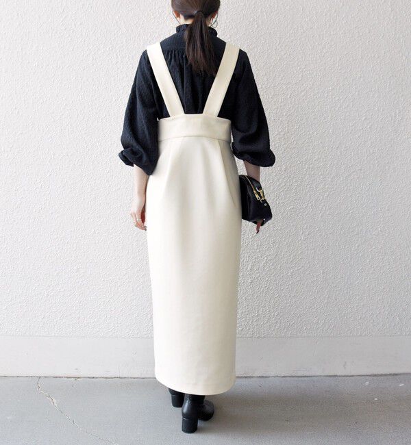 SHIPS any「SHIPS any:〈洗濯機可能〉ジャージー ハイウエスト Iライン ジャンパースカート」|ジャンパースカート|