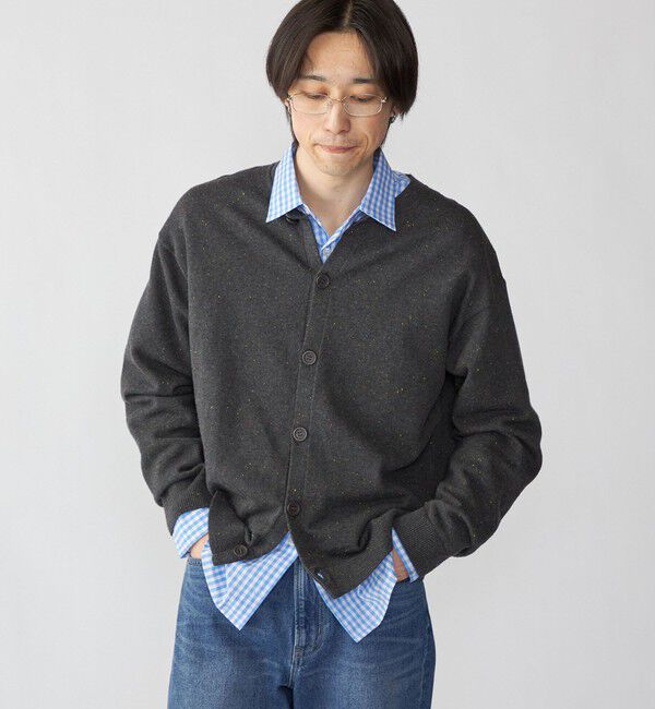 SHIPS「City Ambient Products: カラー ネップ クルーネック カーディガン」|カーディガン|