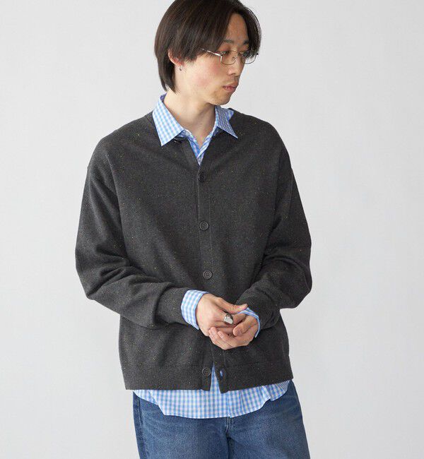 SHIPS「City Ambient Products: カラー ネップ クルーネック カーディガン」|カーディガン|