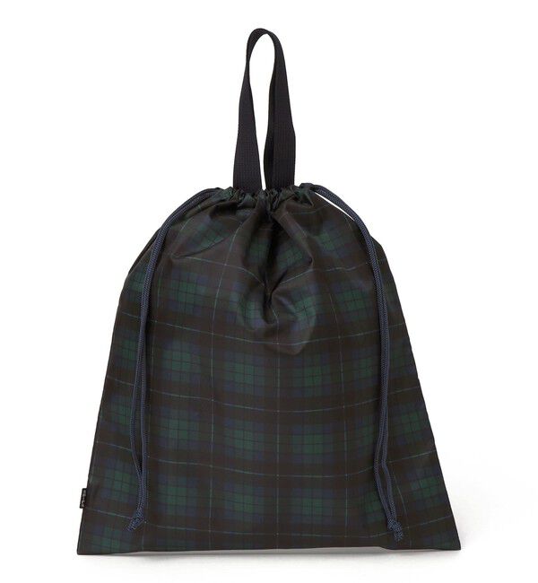 SHIPS KIDS「SHIPS KIDS:オリジナル タータンチェック 巾着 バッグ 2点セット」|エコバッグ|