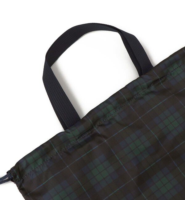 SHIPS KIDS「SHIPS KIDS:オリジナル タータンチェック 巾着 バッグ 2点セット」|エコバッグ|