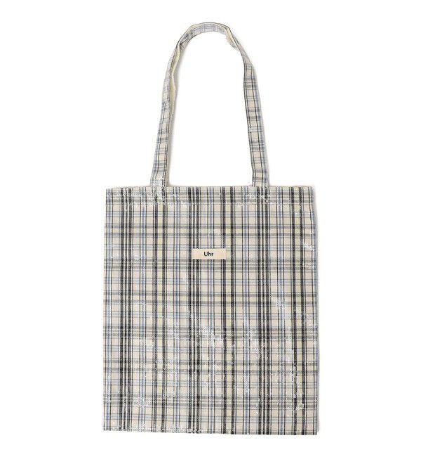 SHIPS for women「Uhr:プレイド スパンコール トート バッグ」|トートバッグ|ホワイト