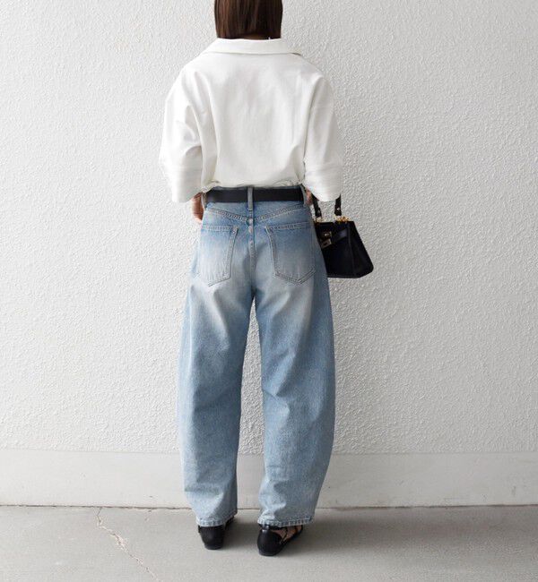 SHIPS any「《予約》SHIPS any:〈洗濯機可能〉インレイ 襟付き スキッパー ハーフスリーブ プルオーバー」|Tシャツ・カットソー|