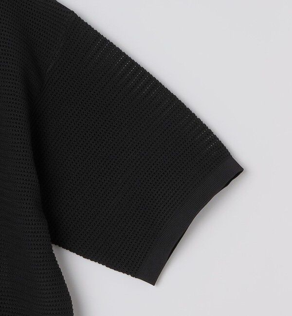 SHIPS「City Ambient Products: ポリエステル メッシュ ニット ショートスリーブ ポロ」|ニット・セーター|