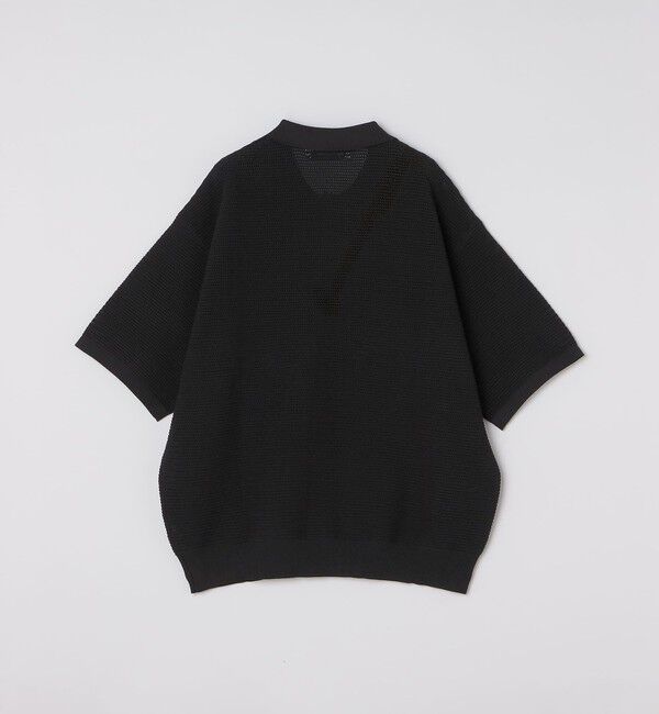 SHIPS「City Ambient Products: ポリエステル メッシュ ニット ショートスリーブ ポロ」|ニット・セーター|