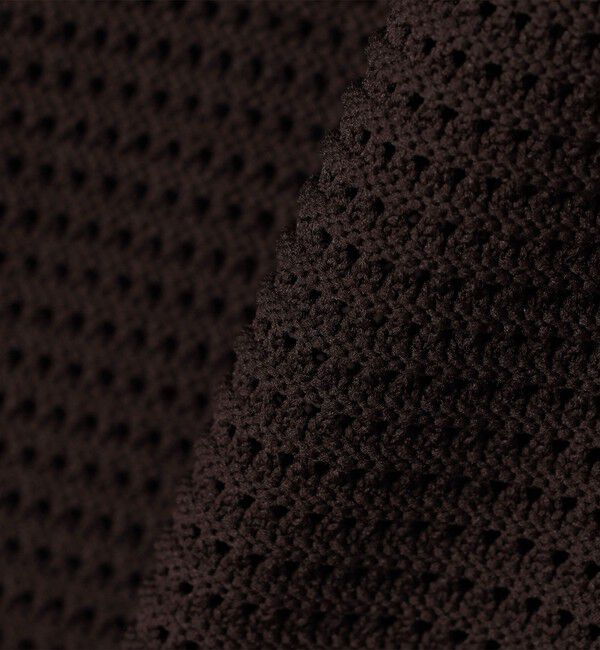 SHIPS「City Ambient Products: ポリエステル メッシュ ニット ショートスリーブ ポロ」|ニット・セーター|