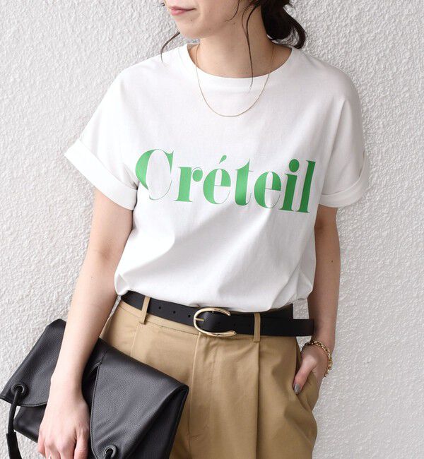 SHIPS Colors 「SHIPS Colors:〈接触冷感・UVカット〉ビッグロゴ ドルマン Tシャツ」|Tシャツ・カットソー|オフホワイト