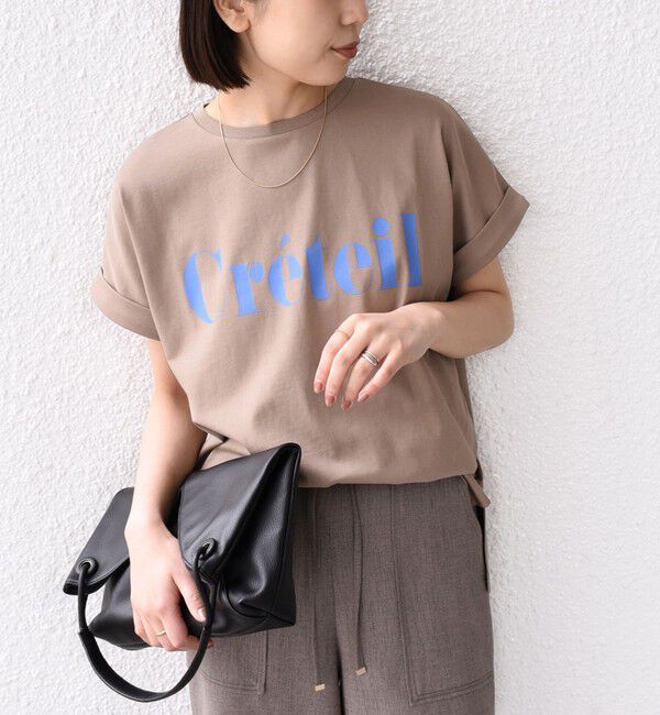 SHIPS Colors 「SHIPS Colors:〈接触冷感・UVカット〉ビッグロゴ ドルマン Tシャツ」|Tシャツ・カットソー|カーキ