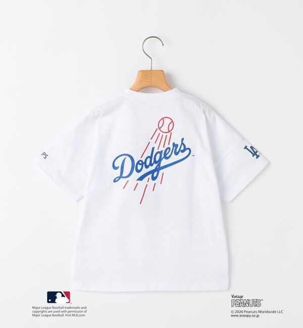 SHIPS KIDS「SHIPS KIDS:85～95cm/ PEANUTS&times;MLB プリント Tシャツ」|Tシャツ・カットソー|