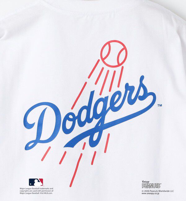 SHIPS KIDS「SHIPS KIDS:85～95cm/ PEANUTS&times;MLB プリント Tシャツ」|Tシャツ・カットソー|