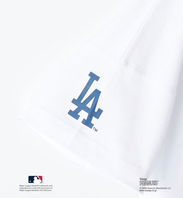 SHIPS KIDS「SHIPS KIDS:85～95cm/ PEANUTS&times;MLB プリント Tシャツ」|Tシャツ・カットソー|