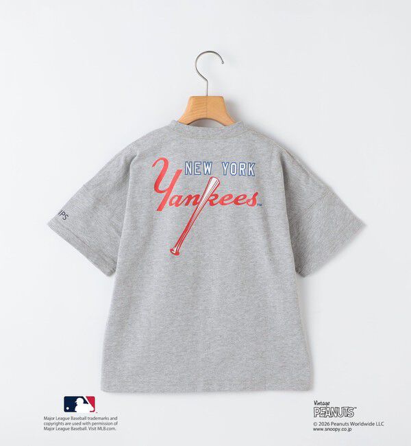 SHIPS KIDS「SHIPS KIDS:85～95cm/ PEANUTS&times;MLB プリント Tシャツ」|Tシャツ・カットソー|