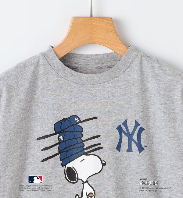 SHIPS KIDS「SHIPS KIDS:85～95cm/ PEANUTS&times;MLB プリント Tシャツ」|Tシャツ・カットソー|