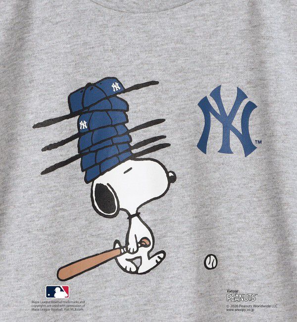 SHIPS KIDS「SHIPS KIDS:85～95cm/ PEANUTS&times;MLB プリント Tシャツ」|Tシャツ・カットソー|