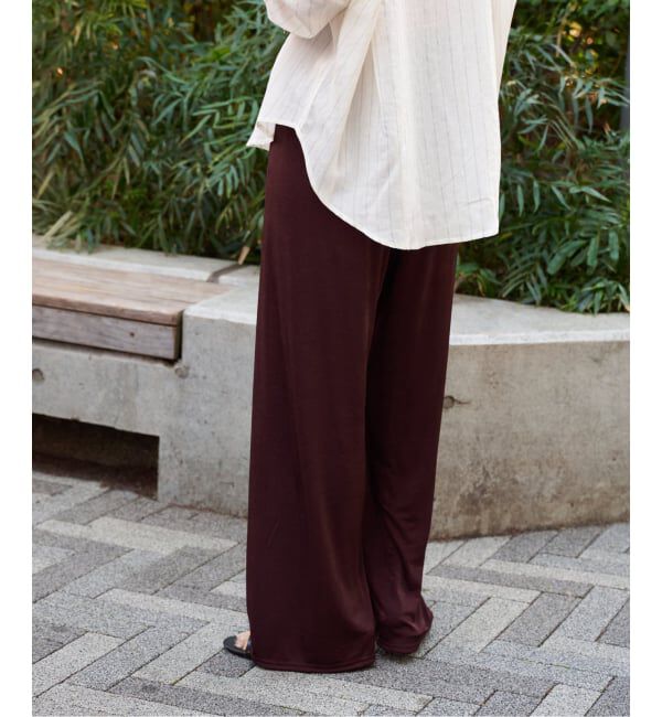 OUTDOOR PRODUCTS Usual Things「シャイニージャージーパンツ」|スラックス|