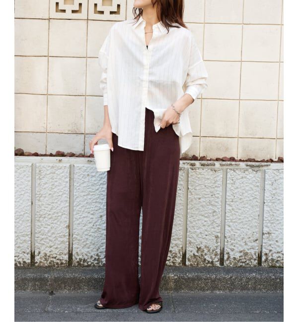 OUTDOOR PRODUCTS Usual Things「シャイニージャージーパンツ」|スラックス|