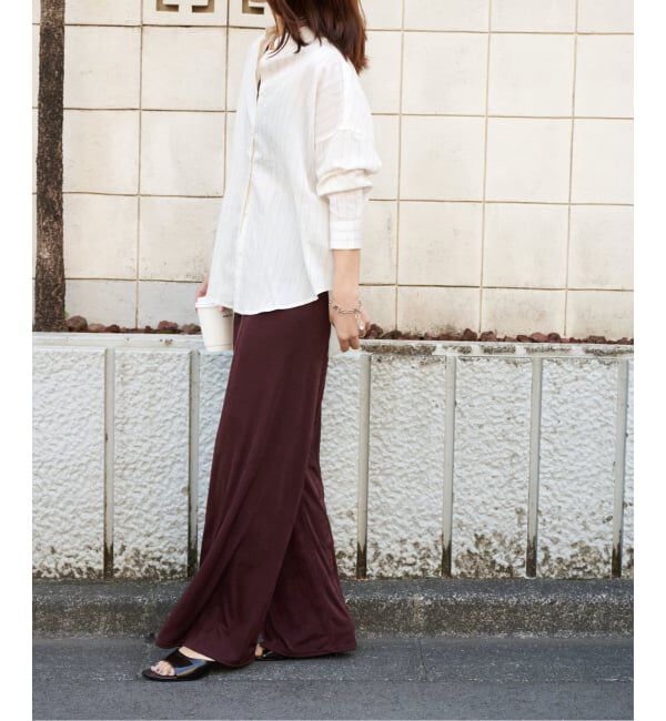 OUTDOOR PRODUCTS Usual Things「シャイニージャージーパンツ」|スラックス|