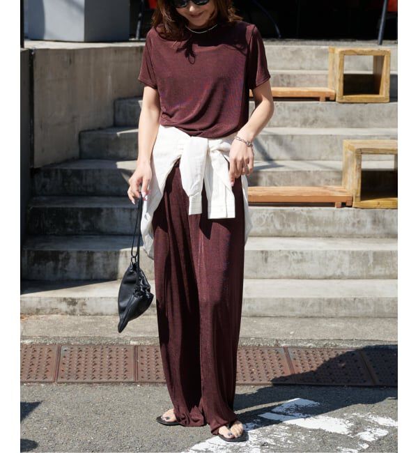 OUTDOOR PRODUCTS Usual Things「シャイニージャージーパンツ」|スラックス|