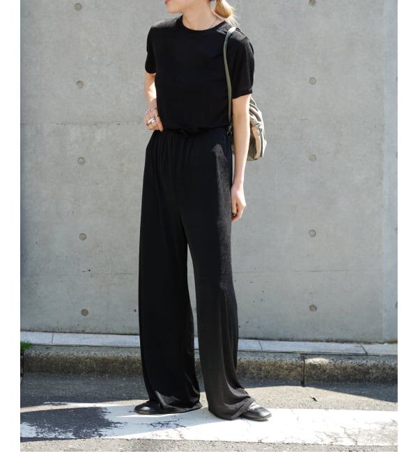 OUTDOOR PRODUCTS Usual Things「シャイニージャージーパンツ」|スラックス|