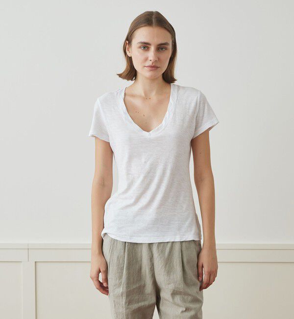 JAMES PERSE「スラブジャージー ＶネックＴシャツ WUA3695」|Tシャツ・カットソー|