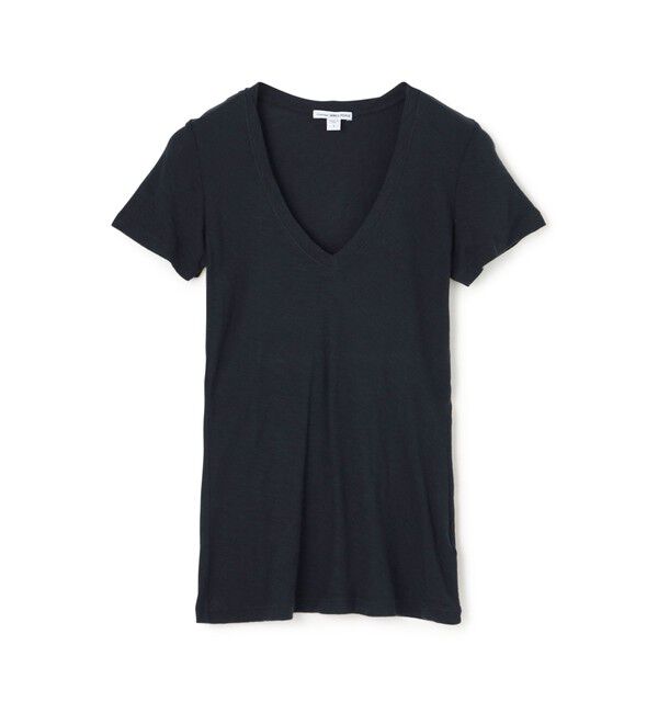 JAMES PERSE「スラブジャージー ＶネックＴシャツ WUA3695」|Tシャツ・カットソー|67 ダークブルー