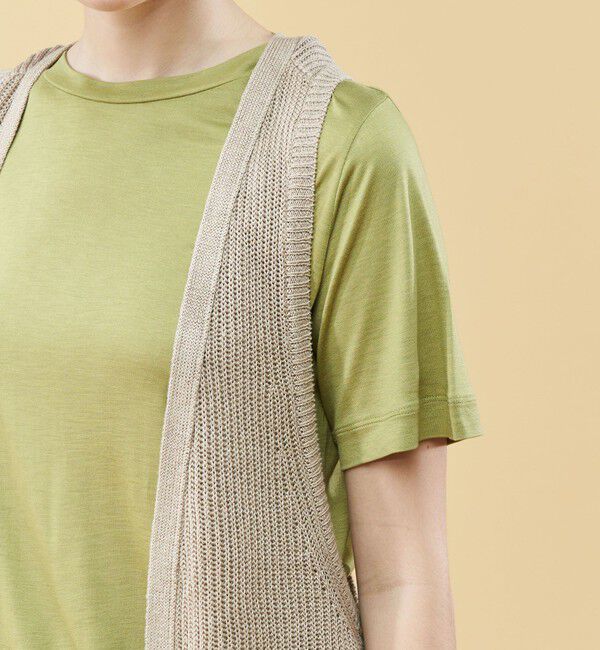 GALERIE VIE「リネンフルカーディガン ロングジレ」|ニット・セーター|