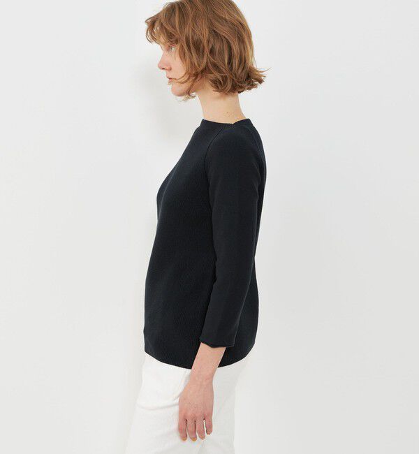 GALERIE VIE「コットンハーフ ボートネックプルオーバー」|ニット・セーター|