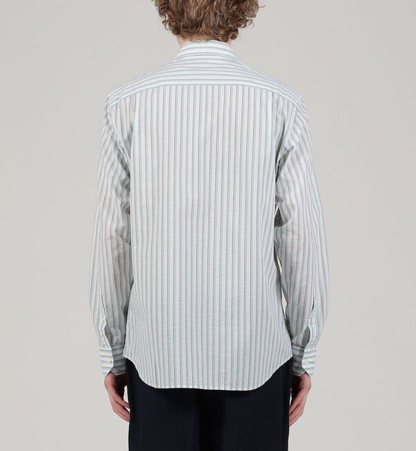 TOMORROWLAND MENS「コットンシアサッカー セミワイドカラーシャツ」|シャツ・ブラウス|