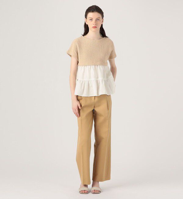 Ballsey「バルキーヤーンジャージーコンビ ティアードプルオーバー」|Tシャツ・カットソー|