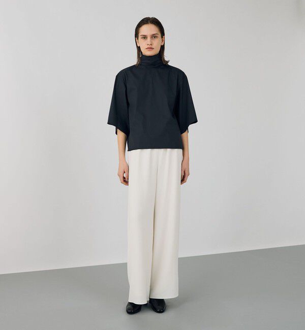 DES PRES「コットンストレッチポプリン タイブラウス」|シャツ・ブラウス|