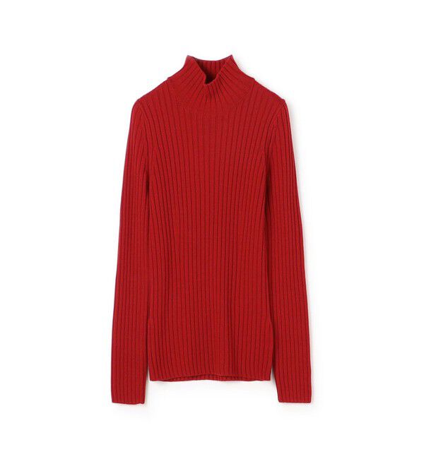 DES PRES「ウールベーシックリブ ハイネックプルオーバー」|ニット・セーター|35 レッド