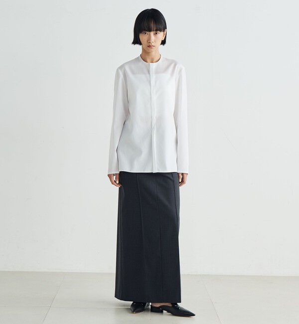 Edition「ウールストライプ ロングスカート」|スカート|