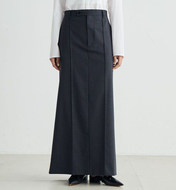 Edition「ウールストライプ ロングスカート」|スカート|