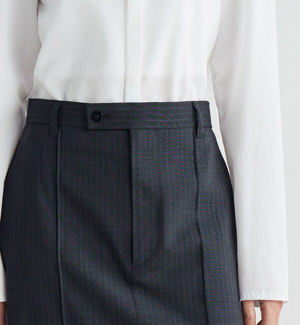 Edition「ウールストライプ ロングスカート」|スカート|