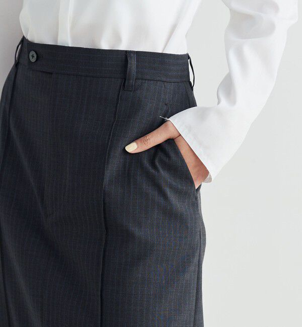 Edition「ウールストライプ ロングスカート」|スカート|