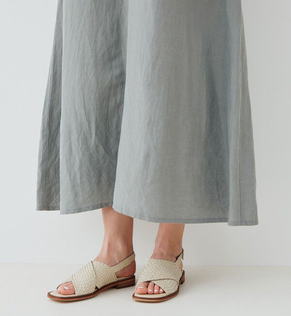 GALERIE VIE「リネンキュプラシルクコンパクト クルーネックワンピース」|ワンピース|