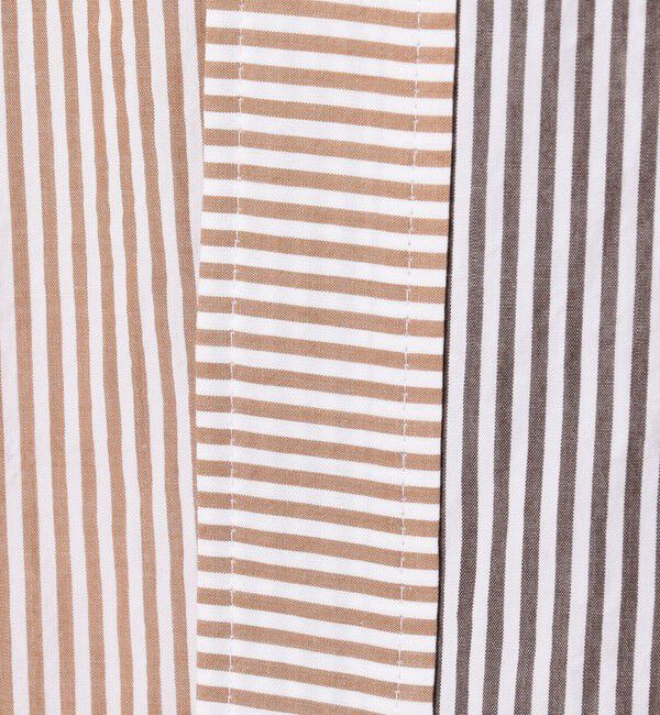 GALERIE VIE「ワッシャーコットンポプリン ストライプコンビシャツ」|シャツ・ブラウス|