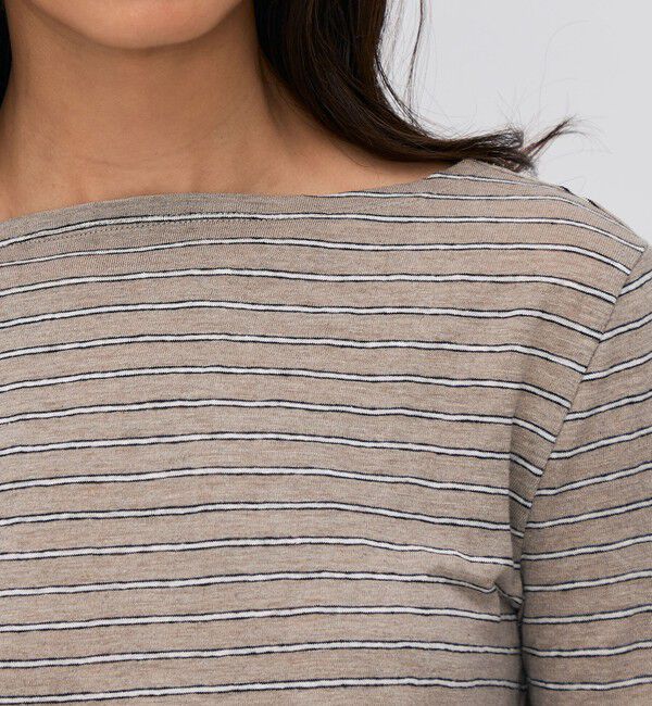 BACCA「リネンボーダー ハーフスリーブTシャツ」|Tシャツ・カットソー|