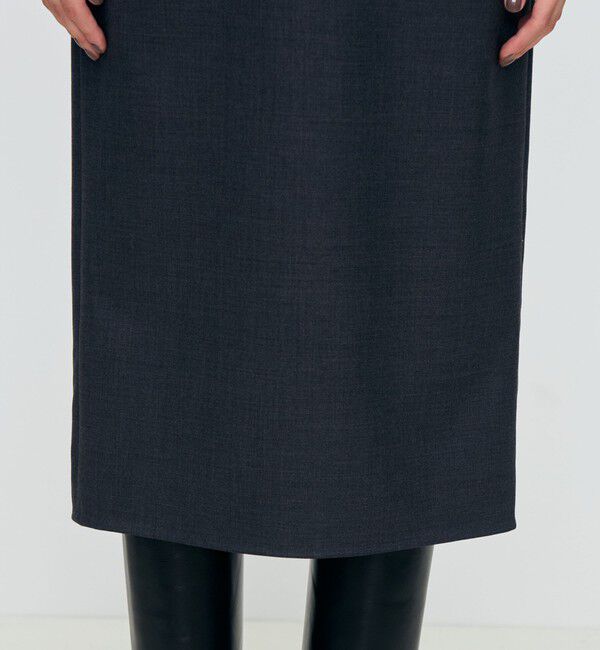 TOMORROWLAND collection「スーパーウールウィーブ ハイウエストIラインワンピース」|ワンピース|