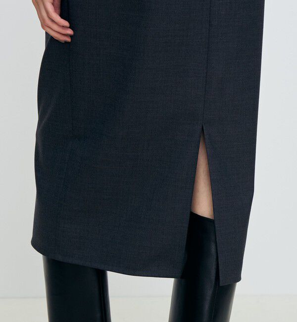 TOMORROWLAND collection「スーパーウールウィーブ ハイウエストIラインワンピース」|ワンピース|